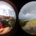 Cape Clear, chasing rainbows, with a 360 degrees camera perspective
